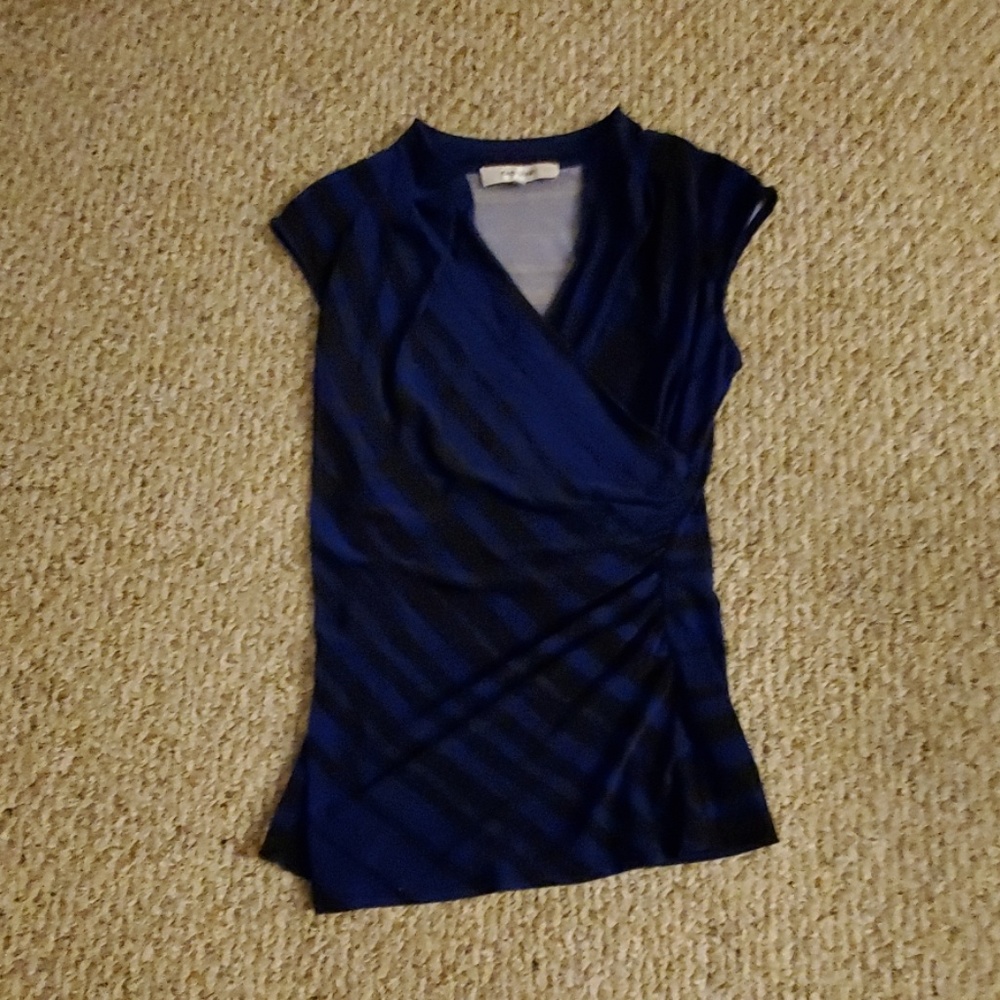 Black and blue blouse